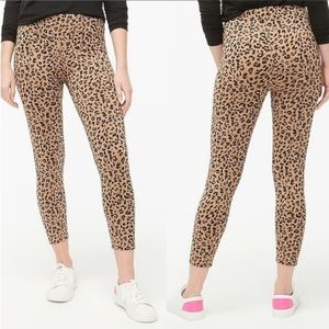NWOT j. Crew weekend leopard cheetah print leggings 7/8 xs